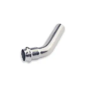 304 316 Stainless Steel 45 Degree Elbow Bend Sanitary Fittings With Plain End