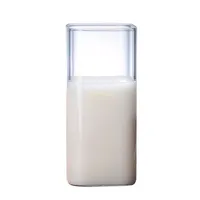 붕규산 내열 유리 사각 위스키 칵테일 잔 투명 커피 주스 아이스크림 밀크셰이크 우유 맥주컵