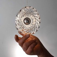 Lustre rond en verre de luxe ANNO, éclairage personnalisé pour villa, hall d'escalier