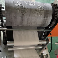 Máquina Plegadora de Servilletas con Impresión Flexográfica de 2 Colores, con Grabado y Laminado, Controlada por PLC, con Bomba y Motor para Servicio de Alimentos