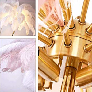 LED <strong>Floor</strong> Light Feather Gold Copper <strong>Floor</strong> <strong>Lamps</strong> <strong>Grey</strong> Ostrich Tripod Standing <strong>Lamp</strong> for Villa Hotel Decoration Lightings - Product Image 3