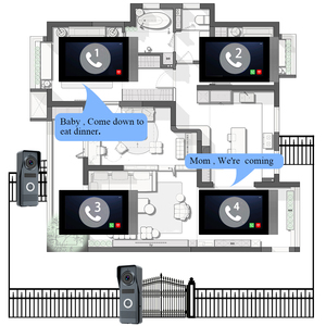 인기 판매 빌라용 실내 모니터 무선 도어 엔트리 카메라 인터콤 비즈니스 전화 시스템 (호출 패널 가격만 해당) - Product Image 2