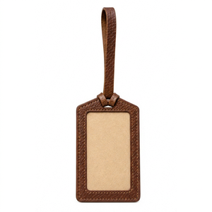 Étiquette de bagage de luxe en cuir véritable personnalisée avec sangle, faite à la main, portable, pour sac de voyage, idéale comme cadeau - Product Image 1
