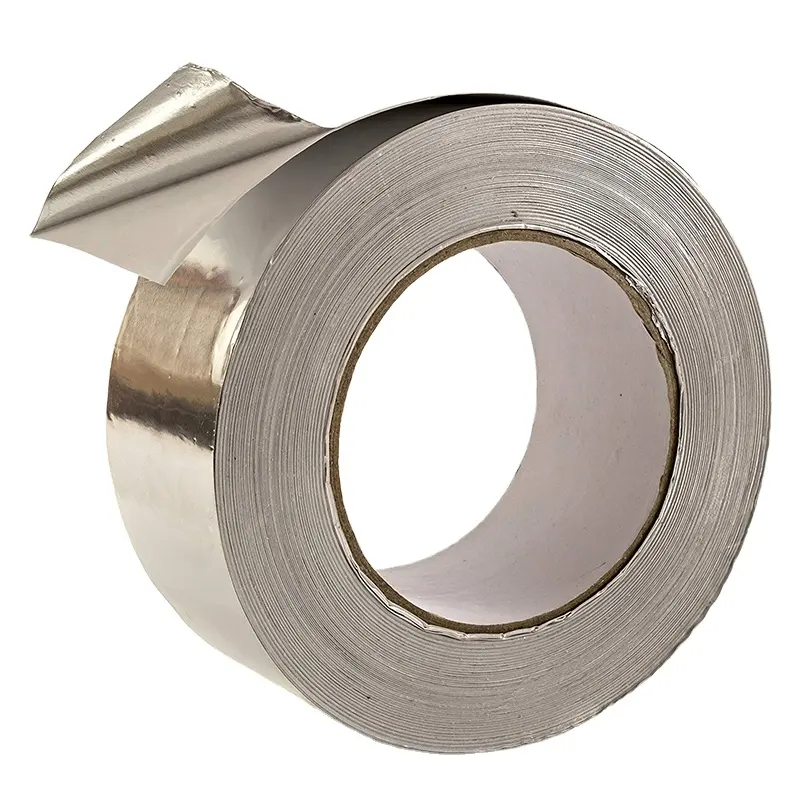 HVAC Alu Nóng Chảy Keo Sử Dụng Dựa Trên 30 Mic Niêm Phong Waterpoof Duct Liner Nhôm Foil Tape