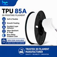 Filament TPU 85A écologique 1,75 mm 1 kg 0,02 mm Recyclable Durable Flexible Impression 3D 190-230 Certifié RoHS REACH