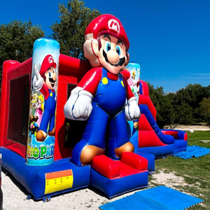 20x13ft enfants gonflable Super Marios sautant château plein d'entrain Combo maison de rebond videur gonflable avec diapositives pour événement de fête - Product Image 2