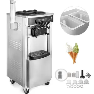 Máquina de helado suave de tres sabores, máquina para hacer helados