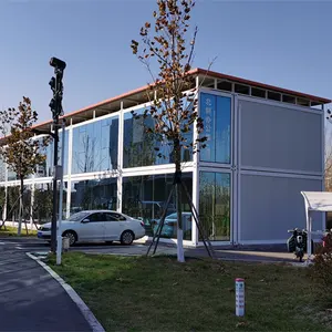 Conteneur de boulons préfabriqués mobiles à 2 étages, conception supérieure, maison de plage et bureaux, entrepôt agricole de 60 m² en asie du sud-est