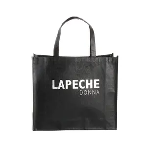 Cheap Price Durable Recyclable Eco Friendly Matte Lamination Non Woven Tote Bag Black Garment bag