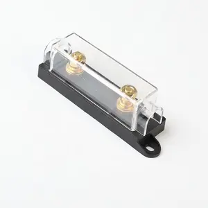 M8 Terminal Stud 155*38*42mm Black Base Clear Cover Fuse Box For ANL Fuse