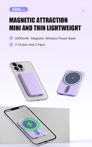 แบตสำรองพกพาแบบกันน้ำ แม่เหล็กในตัว ความจุ 5000mAh ชาร์จไร้สาย พร้อมพอร์ต USB คู่ รองรับการชาร์จเร็ว 5W - Product Image 5