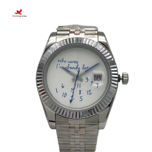 HQ Mixed Proc Discount Who Cares IM Already Late <b>Watch</b> 36/39/40mm DIY Automatic <b>Mechanical</b> Waterproof Wristwatch - Product Image 2