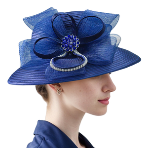 Chapeau de soirée élégant en diamant, nouveau design, chapeau de cérémonie, chapeau de cérémonie religieuse, fascinateur élégant et charmant pour femmes, décoration de fête dansante - Product Image 1