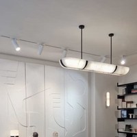 Lustre suspendu de style chinois en faux marbre, long et élégant, pour restaurant de luxe