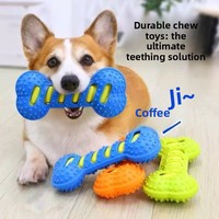Jouet à mâcher indestructible de luxe, étanche et couineur pour chiens de petite et moyenne taille - Caoutchouc thermoplastique anti-ennui et auto-amusant