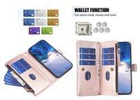 Conception à glissière 9 fentes pour cartes portefeuille en cuir étui de téléphone pour Motorola G14 Edge 40 G13 G23 G53 G73 E13 pochette à rabat multifonction