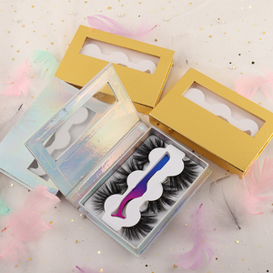 mink individual eyelashes vendor extensions boxes and tweezers custom logo - Product Image 5