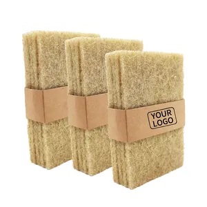 2021 Eco Friendly Natural Sisal Coconut Coir Kitchen Cleaning Pot Pan Loofah Dish Scrub Scouring Sponge Pad