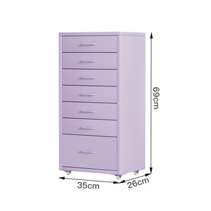Armoires de classement en métal blanc personnalisées de haute qualité avec 7 tiroirs pour salon, <span class=keywords><strong>chambre</strong></span> à coucher, bureau à domicile - Product Image 6