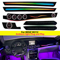 AUTOWELLUS 30 lumières dynamiques arc-en-ciel, éclairage ambiant 12V pour E-Class W212 2010+, garniture de ventilation Turbo, intérieur