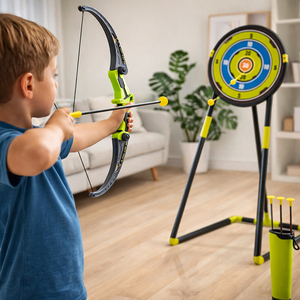 Venta al por mayor de fábrica: Mini ballestas de juguete de plástico para niños, juego de tiro con flechas para deportes al aire libre, set de juguetes de arquería. - Product Image 1