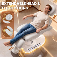 Table de soin esthétique professionnelle électrique réglable en hauteur avec lumière LED, pour spa, soins du visage, table médicale CE ISO