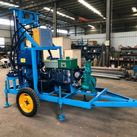 Machine de forage de puits d'eau à base fixe de 200 m avec plateforme à fixation par boulons pour sites permanents