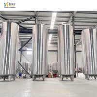 Réservoir de stockage en acier inoxydable à double enveloppe pour eau, jus, produits chimiques et huiles, capacités 5000L, 10000L, 20000L, équipement de fermentation