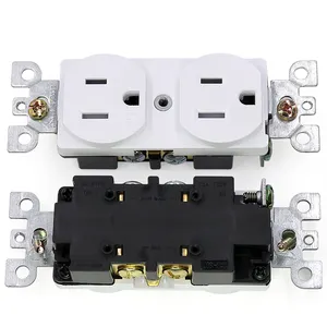 15A 125V American NEMA 5-15 Duplex Receptacle Outlet Wall Receptacle with Tamper Resistant UL Listed