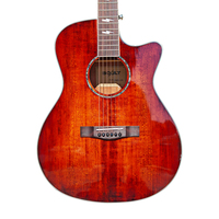 Aiersi Brand Solid Spruce Top Mahogany Glossy Grand Auditorium Sunburst Vintage Acoustic Guitar Musical Instrument