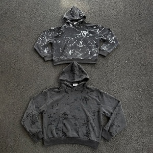 Fabricant de vêtements sur mesure : Sweats à capuche unis pour broderie intégrale, Vestes pull pour hommes, Sweats à capuche délavés à l'acide de haute qualité pour hommes - Product Image 4