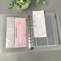 Protège-cartes A5 transparents en PVC à 6 trous pour classeur, pochettes à 4 grilles pour cartes photo