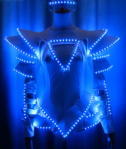 Voll farbige LED-beleuchtete Bar-Jumpsuit-Brille für Damen für DJ Singer Performance Nightclub-Abschluss feiern zum Valentinstag - Product Image 5
