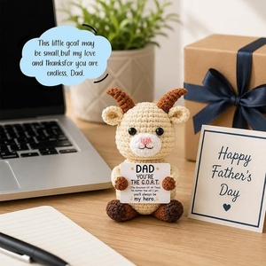 Regalo di <span class=keywords><strong>Compleanno</strong></span> <span class=keywords><strong>per</strong></span> Papà, Mini Capra all'Uncinetto Fatta a Mano, Divertente 'Sei tu la Capra', Idee Regalo <span class=keywords><strong>per</strong></span> Padre e Nonno, Decorazione Natalizia Carina - Product Image 5