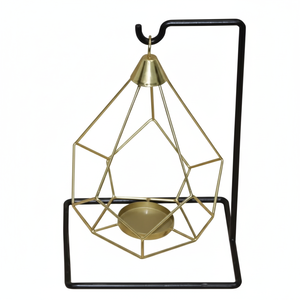 Soporte de luz en T decorativo para el hogar grande de Metal de hierro recubierto de latón antiguo más vendido para Diwali hecho a mano personalizado - Product Image 1