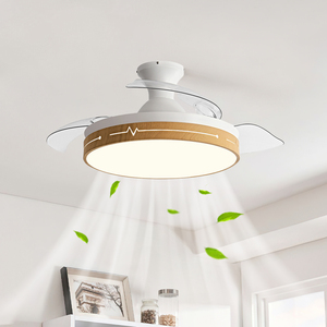 Ventiladores De Techo Modernos Ventilador De Techo Retráctil Led De 42 Pulgadas Ventilador De Techo Invisible Inteligente Con Luz Y Control Remoto - Product Image 2
