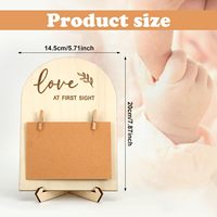 Panneau d'annonce de naissance en bois, panneau de bienvenue pour nouveau-né, plaque de nom, panneau d'annonce de naissance personnalisé, cadre photo en bois pour bébé