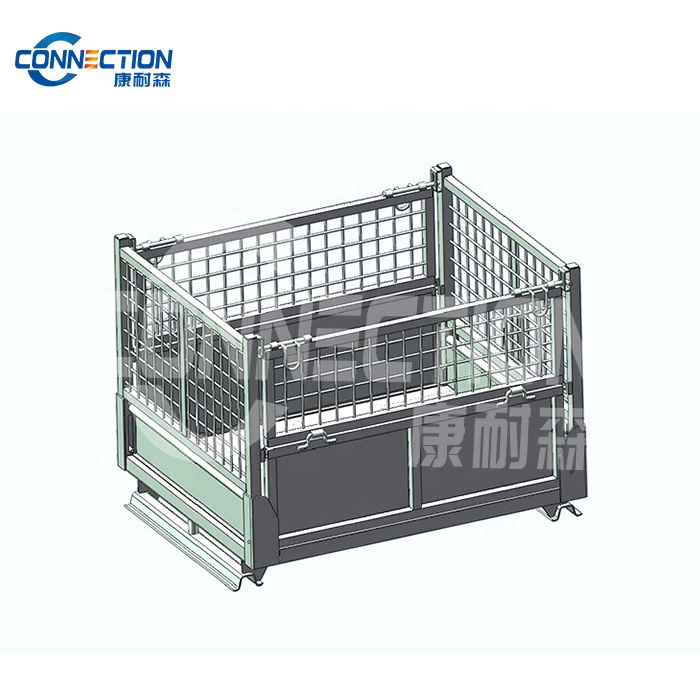 Stackable Stilage Pallet Lồng Kim Loại Dây Lưới Container Lồng Thùng