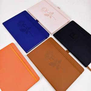 Custom A5 Hardcover Embossed Leather Journal Notebook with Thread Sewing <b>Pen</b> Holder 80 GSM 180 Sheets Premium - Product Image 3