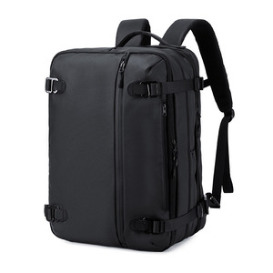 Sac à dos multifonctionnel pour hommes, grande capacité, sac à dos d'affaires pour ordinateur portable, sac de voyage étanche en tissu Oxford, couleur unie, grande taille - Product Image 5