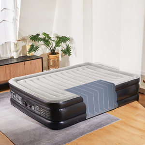 Cama de aire inflable doble alta tamaño King personalizado colchón de aire automático plegable de soplado rápido para muebles de dormitorio interior y exterior - Product Image 4