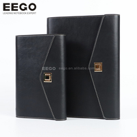 Carnet en cuir A5 personnalisable, classeur à anneaux pour entreprise, agenda de luxe à feuilles mobiles, ensemble cadeau avec stylo
