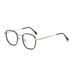 Personalized frames Decorative Glasses Fashion Retro Small Fresh Optical PC Metal frame Anti Blue Light Glasses for unisex