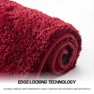 バスルームトイレラグセットバスルームノンスリップマイクロファイバーバスマット吸水性速乾性バスルームラグシャワーラグ3ピース - Product Image 4