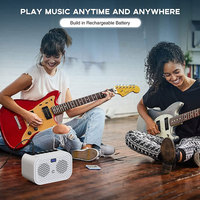 Haut-parleur amplificateur de guitare électrique rechargeable 10W avec égaliseur 3 bandes, canal de distorsion, Bluetooth