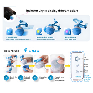Nuova Palla Interattiva Intelligente per Cani 2025 - Rotolamento Automatico con Coda che si Muove, Attivazione al Tocco e <span class=keywords><strong>Suono</strong></span> di Latrato per l'Addestramento - Product Image 5