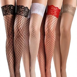 Bas de cuisse transparents en nylon et soie, multicolores, de luxe, sexy, anti-accroc, pour femmes, en maille fine, anti-embolie - Product Image 3