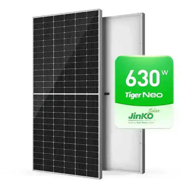 Jinko N-Type 630W Solar Panel Bifacial  Solar Module with 30 Years Warranty Half Cell and PERC Type