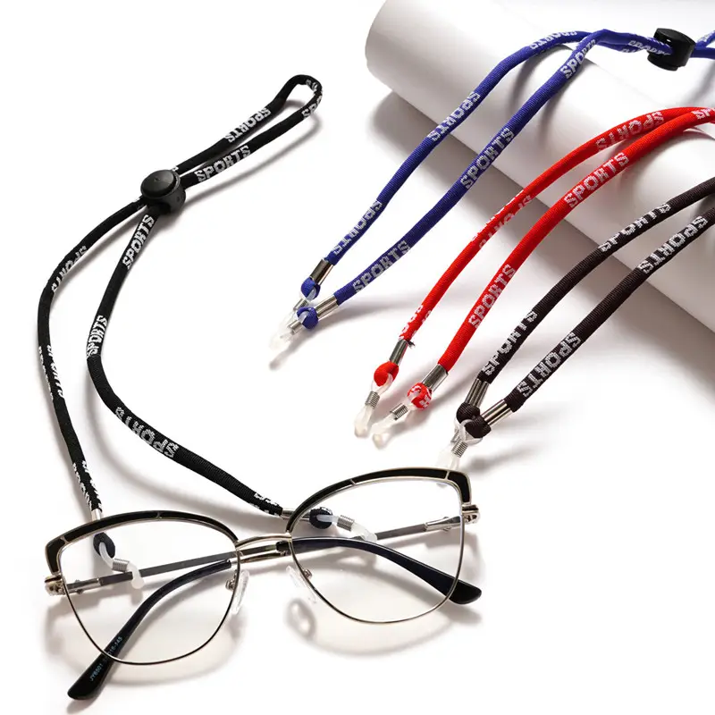สายคล้องแว่นตา,สายคล้องแว่นตาแว่นตาแบบปรับได้ตัวยึดแว่นตารอบคอแว่นกันแดดสายโซ่เส้นเล็กสำหรับใส่เล่นกีฬา