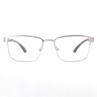 Monturas de Gafas Metálicas Modernas con Goma, Económicas, Rectangulares, para Hombre y Mujer